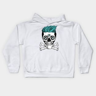 Scary Skeleton Skull Kids Hoodie